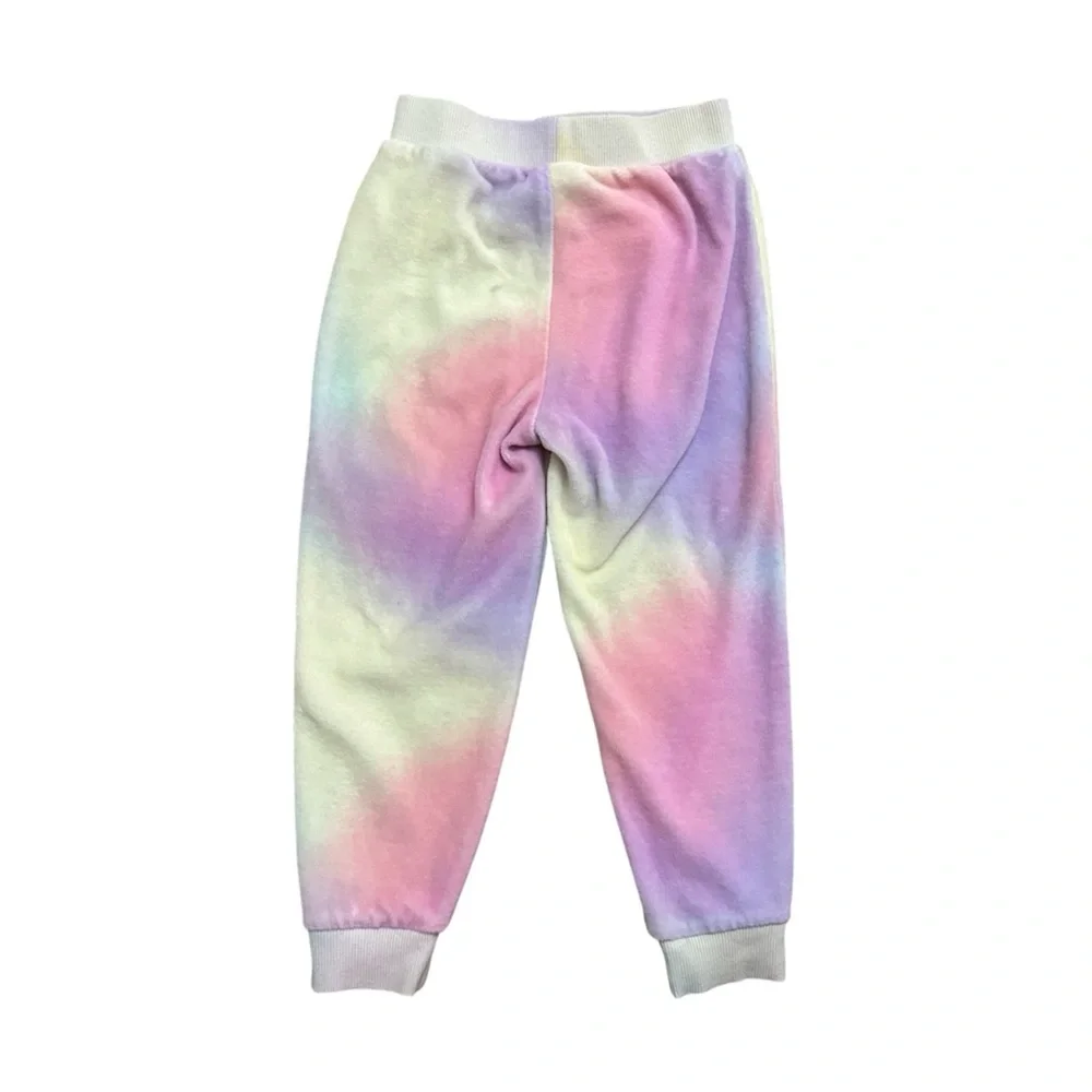 Juicy Couture Kids Tie Dye Rainbow Velour Pants Girls Size 4T Cute Spring
